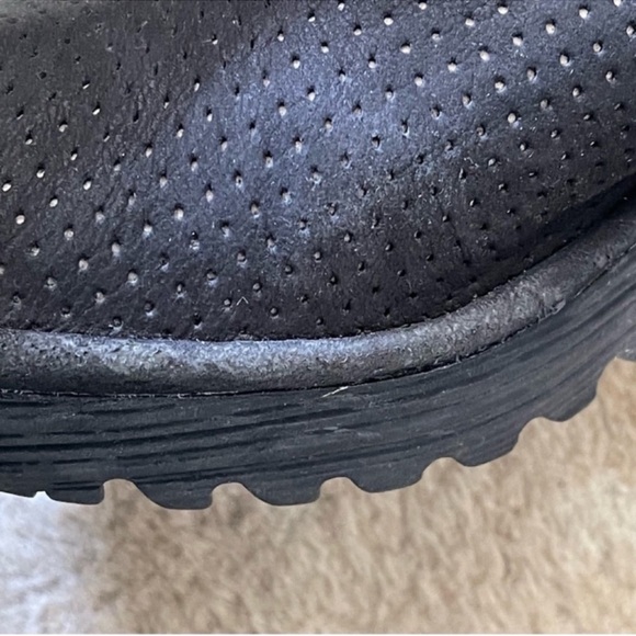 Fly London Yala Platform Wedge Ankle Strap Leather Sandal Black Perf Nubuck 40 - Picture 11 of 15